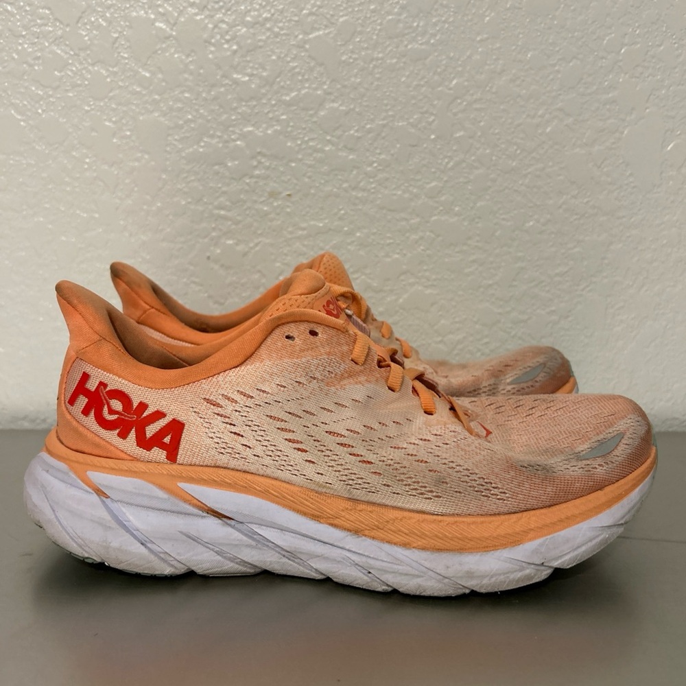 Hoka Women's Peach Athletic Shoes size 8